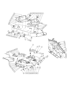 Fabricated Deck Assembly (2008 And Before) Diagram and Parts List for M54-KH (53AH8CT4050-27HP-OHV)(2009 & Before) Cub Cadet Lawn Tractor